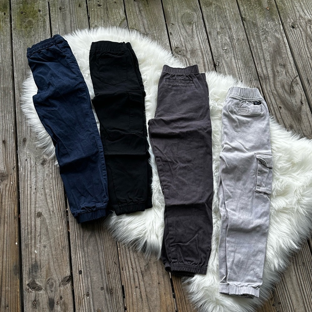 Kids Jogger Pants Collection - Black, Gray, Navy, Khaki